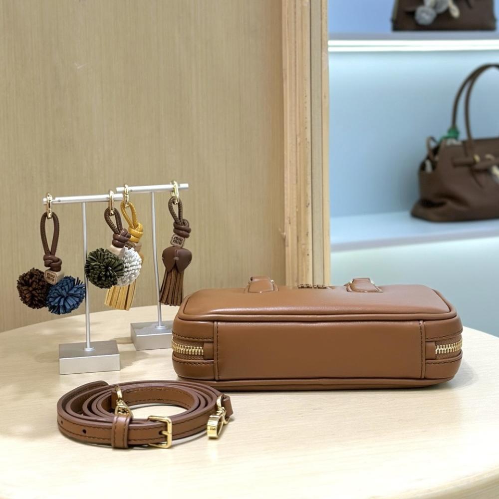 Miu Miu Arcadie Brown Leather Mini Handbag