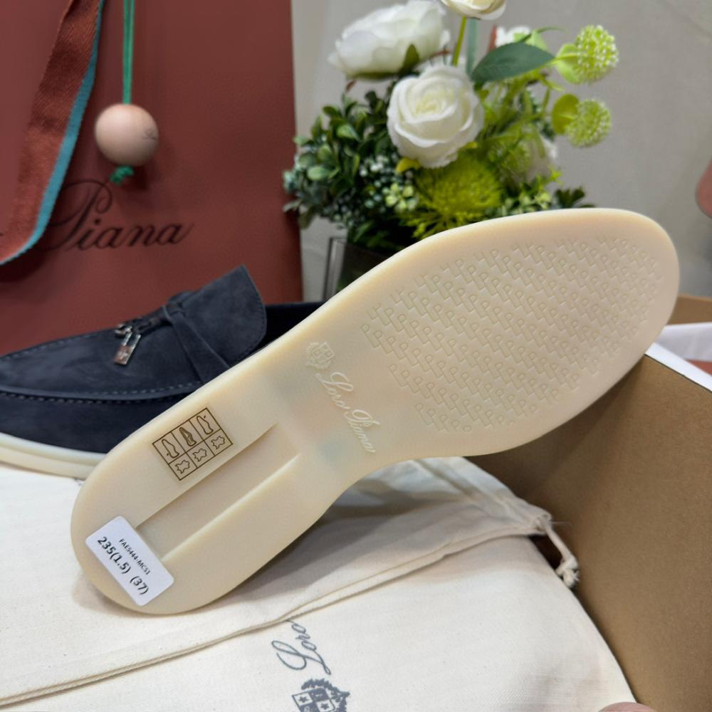 Loro Piana Yaz Büyüsü Yürüyüş Ayakkabısı - Fırtına Mavisi - Glimmer of Luxury