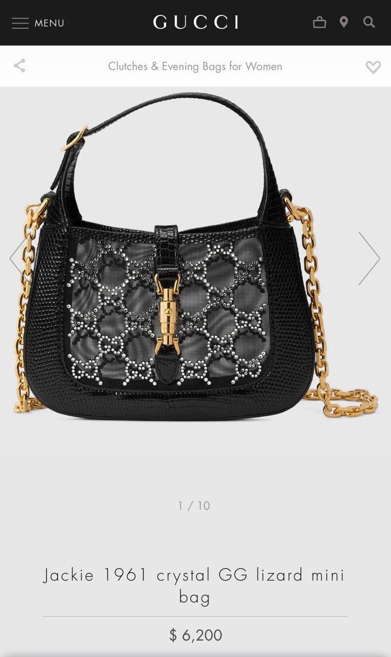 Gucci Jackie 1961 Kristal GG Kertenkele Mini Çanta - Glimmer of Luxury