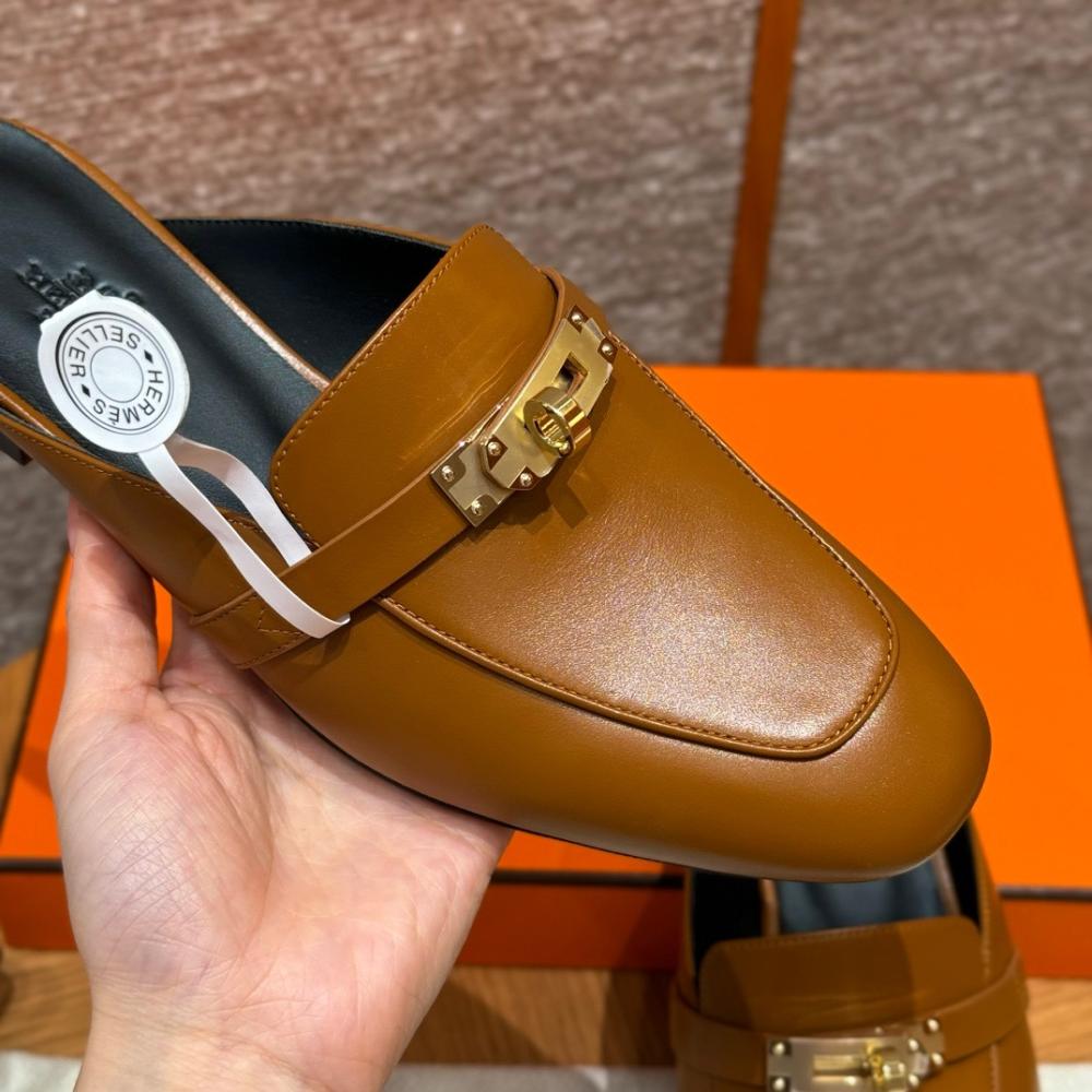 Hermès Oran Sandals Gray Argent