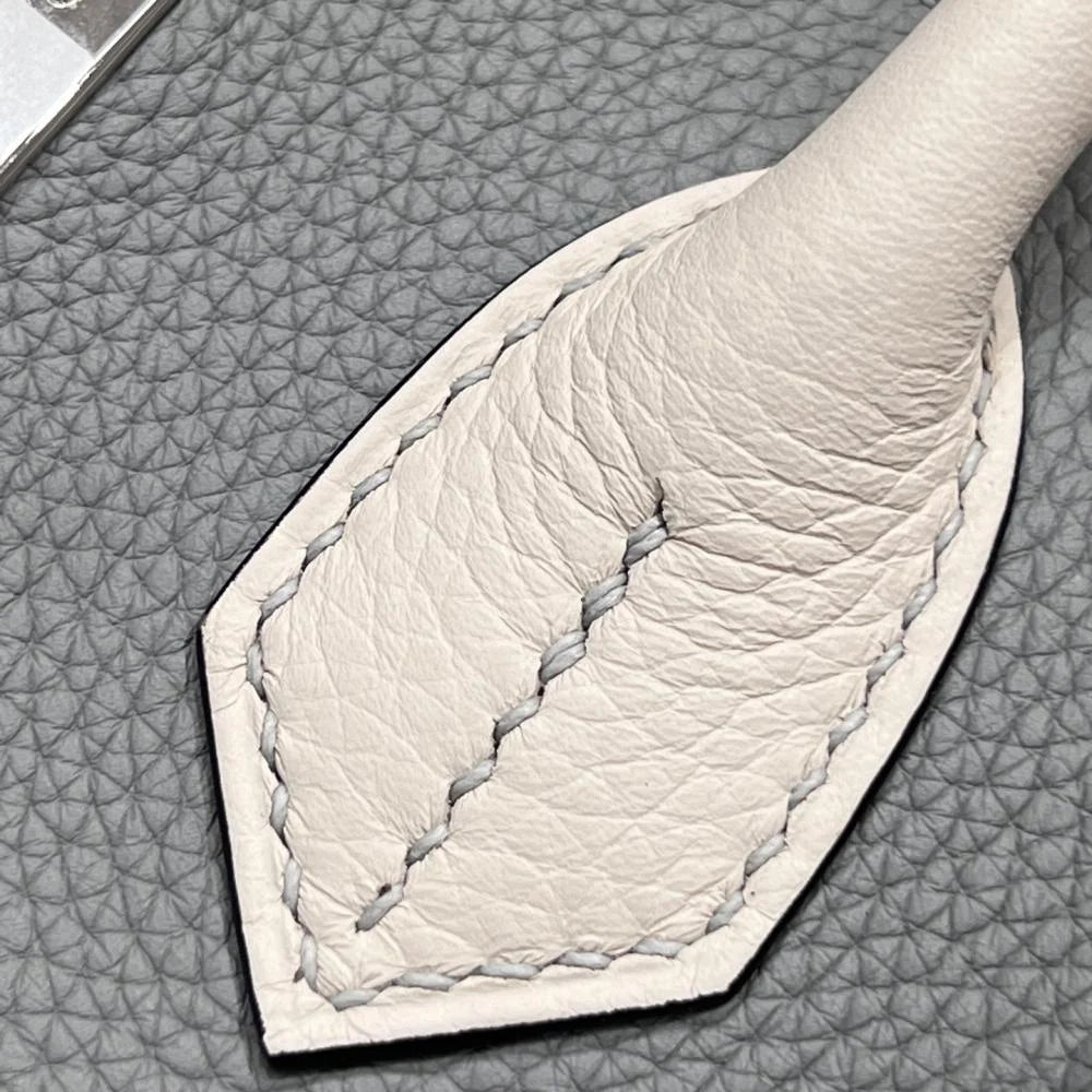 Hermès Birkin 30 Grey Seagull and White Togo