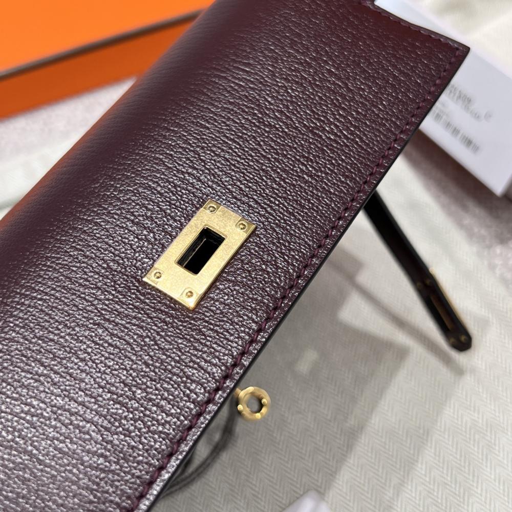 Hermès Kelly To Go Togo Leather 19cm Rogue Sellier 