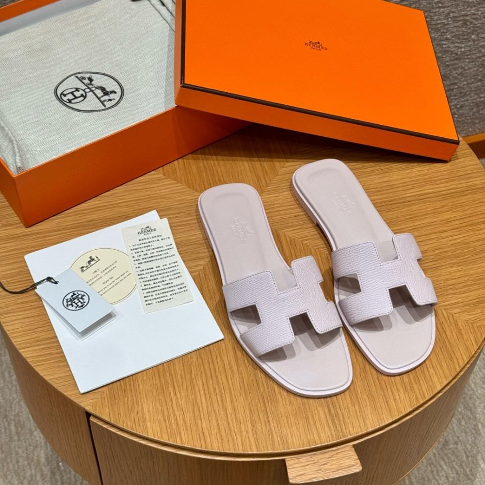 Hermès Oran Sandals Gray Argent
