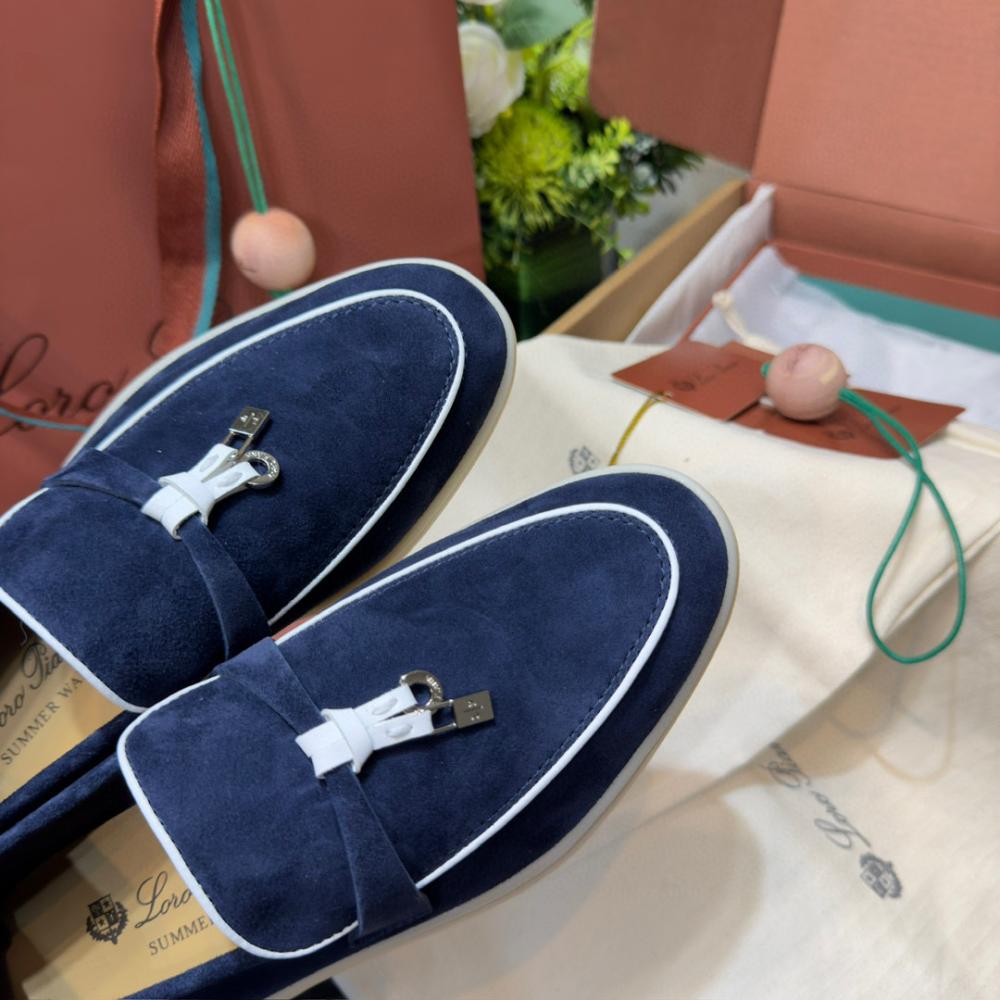 Loro Piana Yaz Büyüsü Yürüyüş Ayakkabısı - Lacivert - Glimmer of Luxury