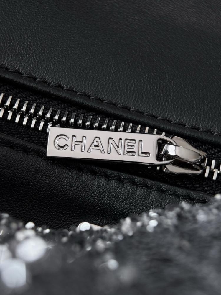 Chanel CF20 Evening Bag — Black Sequin