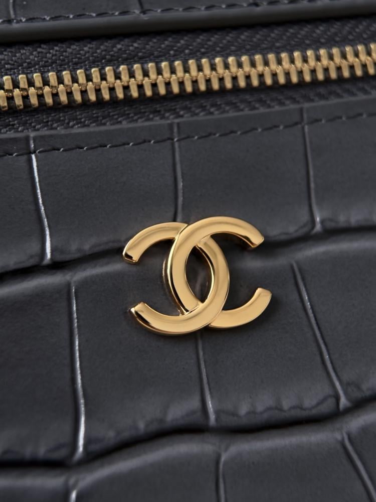 Chanel Zincirli Vanity – Timsah Derisi Desenli