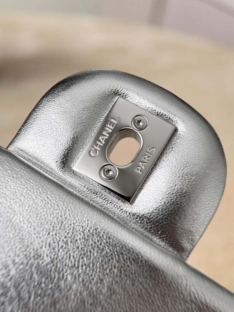 Chanel Metallic Silver CF20 — Mini Flap Bag 