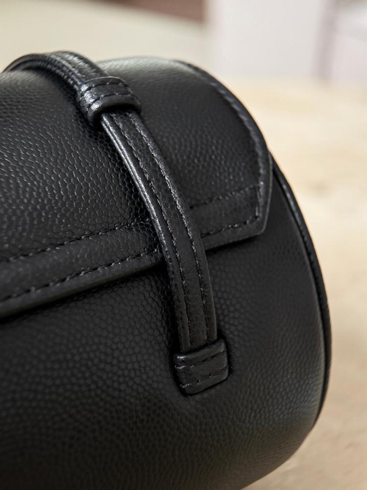 Chanel Preppy Coco Bowling Bag, Black Grained Caviar Leather, Brushed Gold Hardware