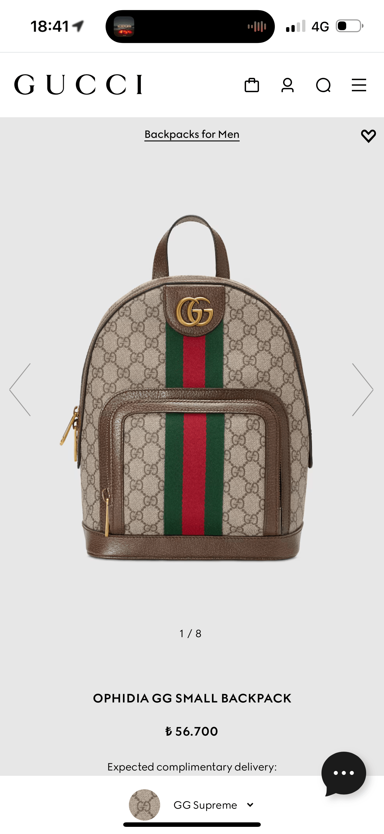 Gucci Ophida GG Küçük Sırt Çantası - Glimmer of Luxury