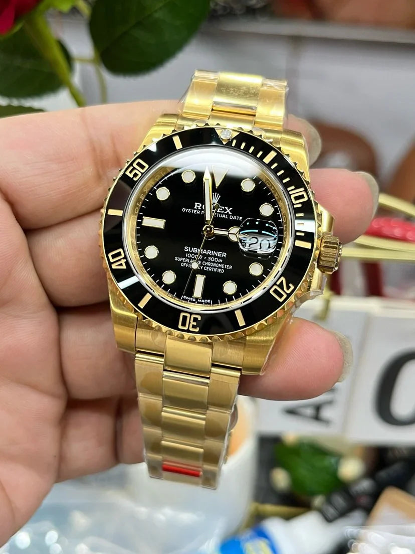 Rolex Submariner Altın Siyah Saat - Glimmer of Luxury