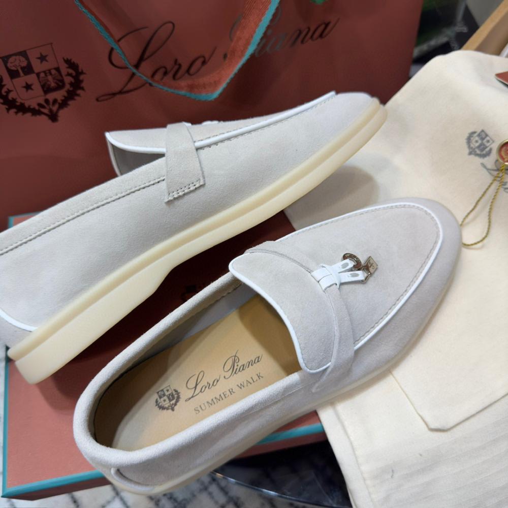Loro Piana Yaz Büyüsü Yürüyüş Ayakkabısı - İnci Tozu (A760) - Glimmer of Luxury