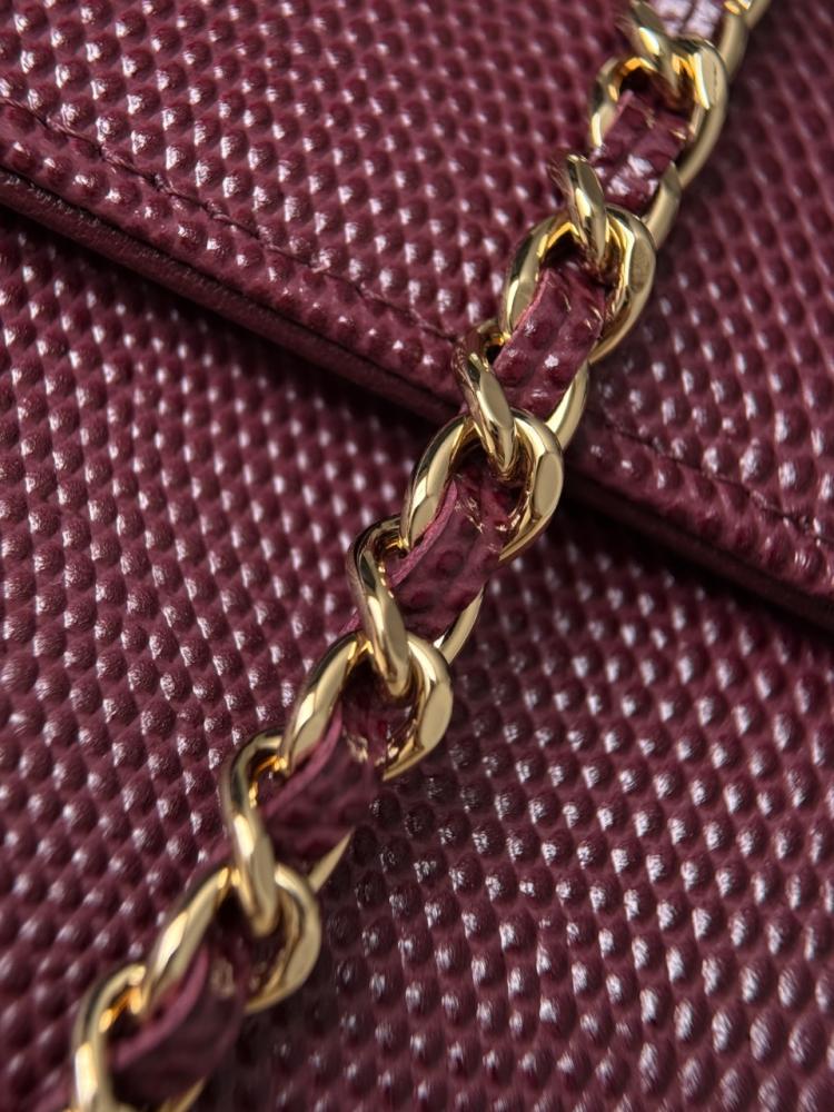 Chanel Kertenkele Derisi Desenli Uzun Üstten Saplı El Çantası
