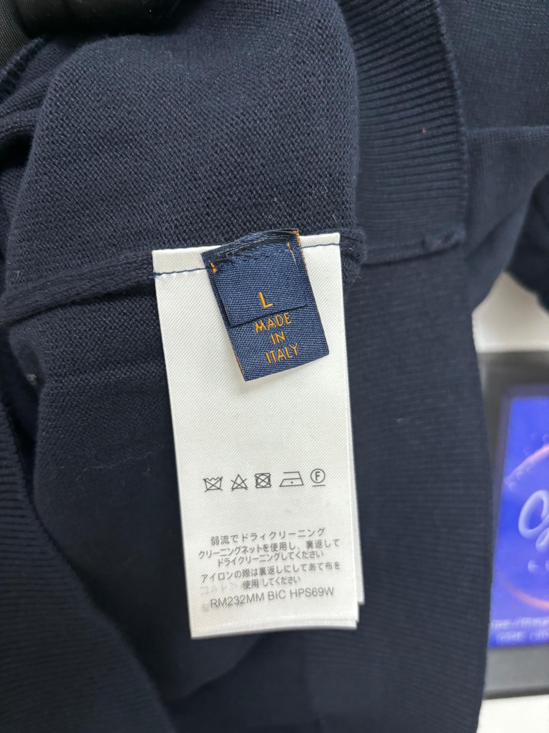 LV Embroidered Short Sleeve Cotton Blend Polo T-Shirt