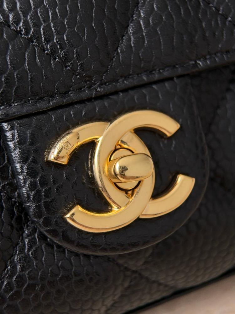 Chanel 26C Mini Classic Flap Bag – Black Caviar Leather