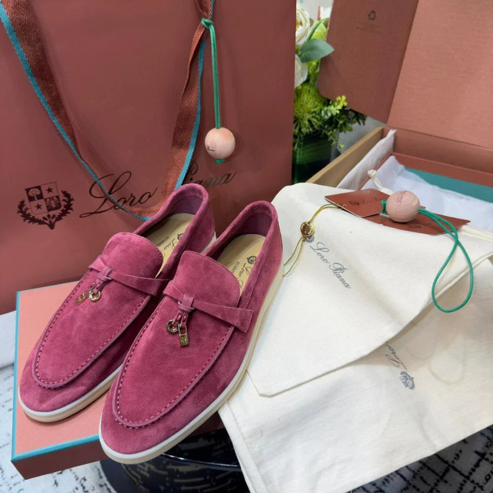 Loro Piana Yaz Büyüsü Yürüyüş Ayakkabısı - Azuki Fasulyesi - Glimmer of Luxury