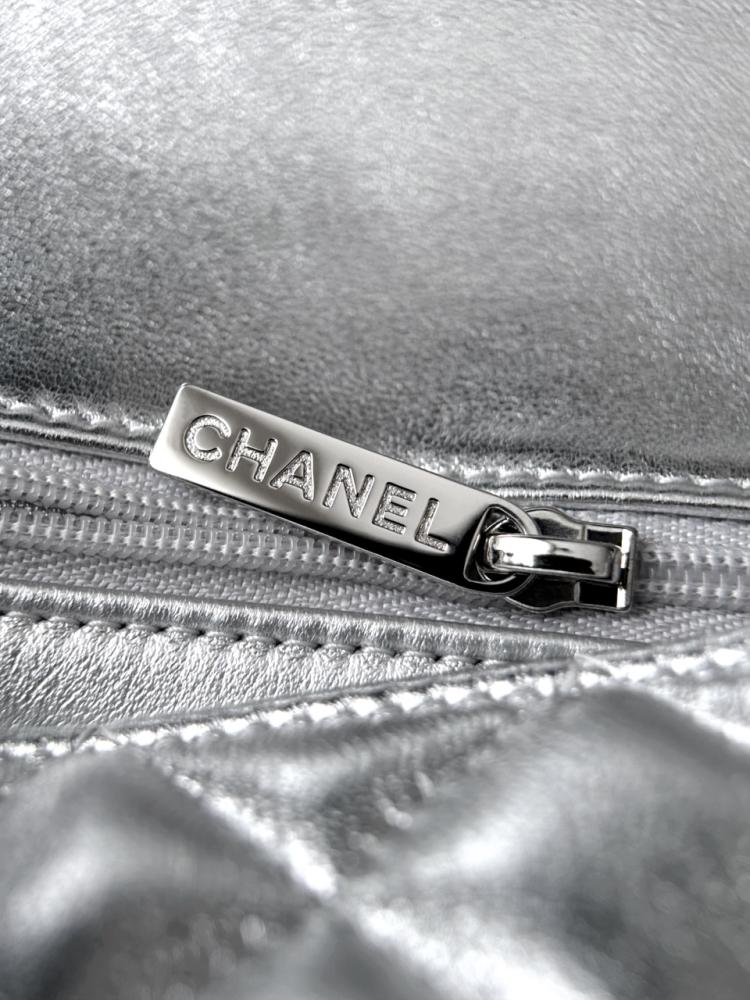 Chanel Metallic Silver CF20 — Mini Flap Bag 