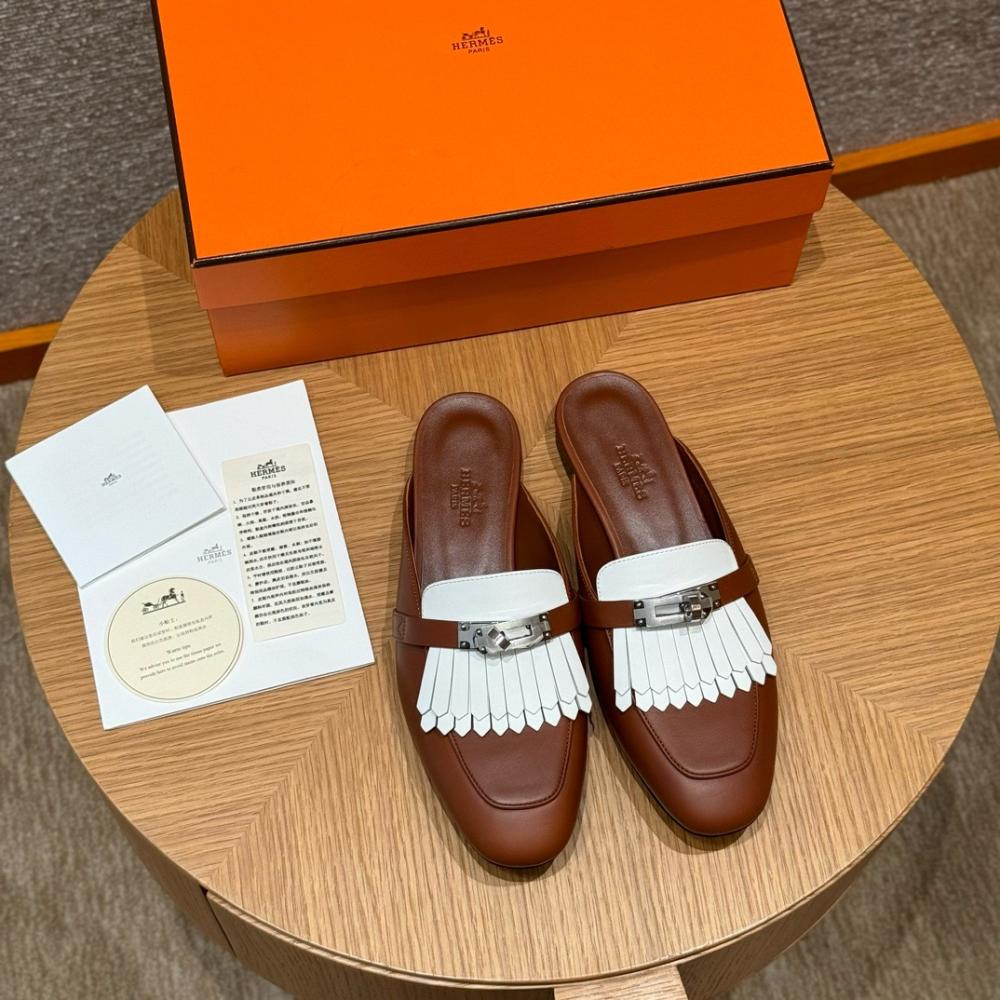 Hermès Oran Sandals Gray Argent