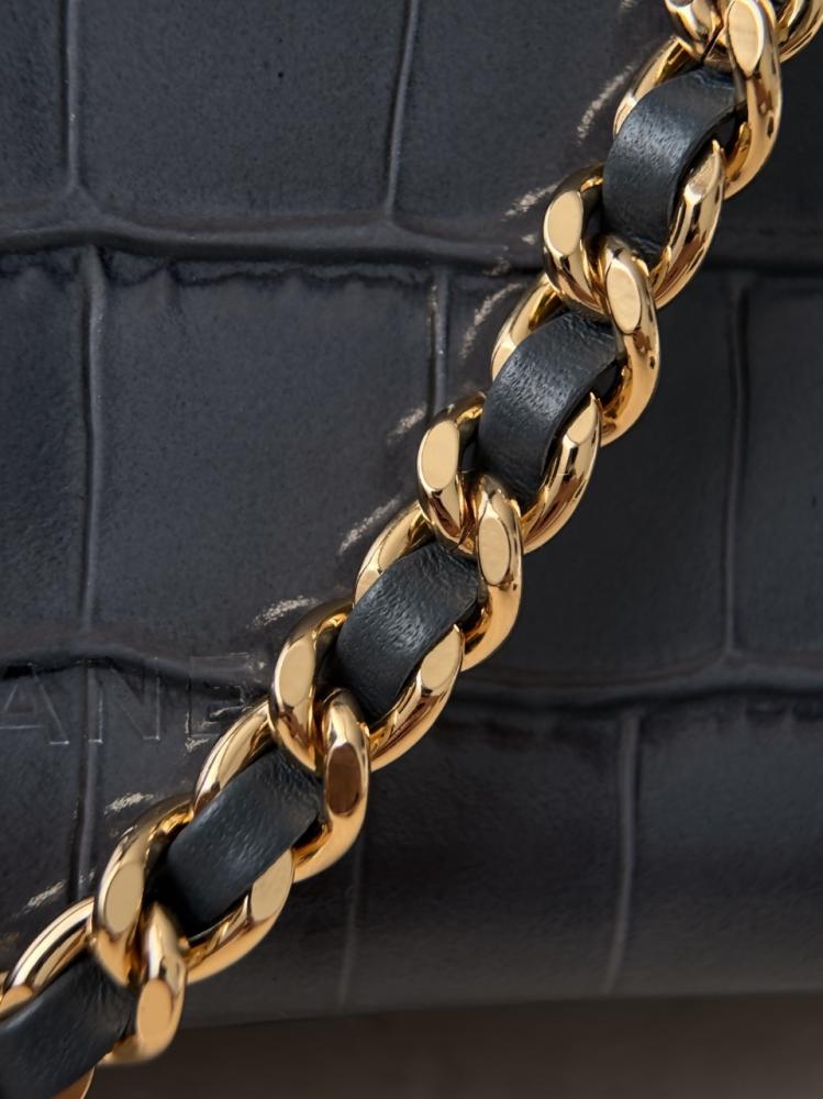 Chanel Zincirli Vanity – Timsah Derisi Desenli