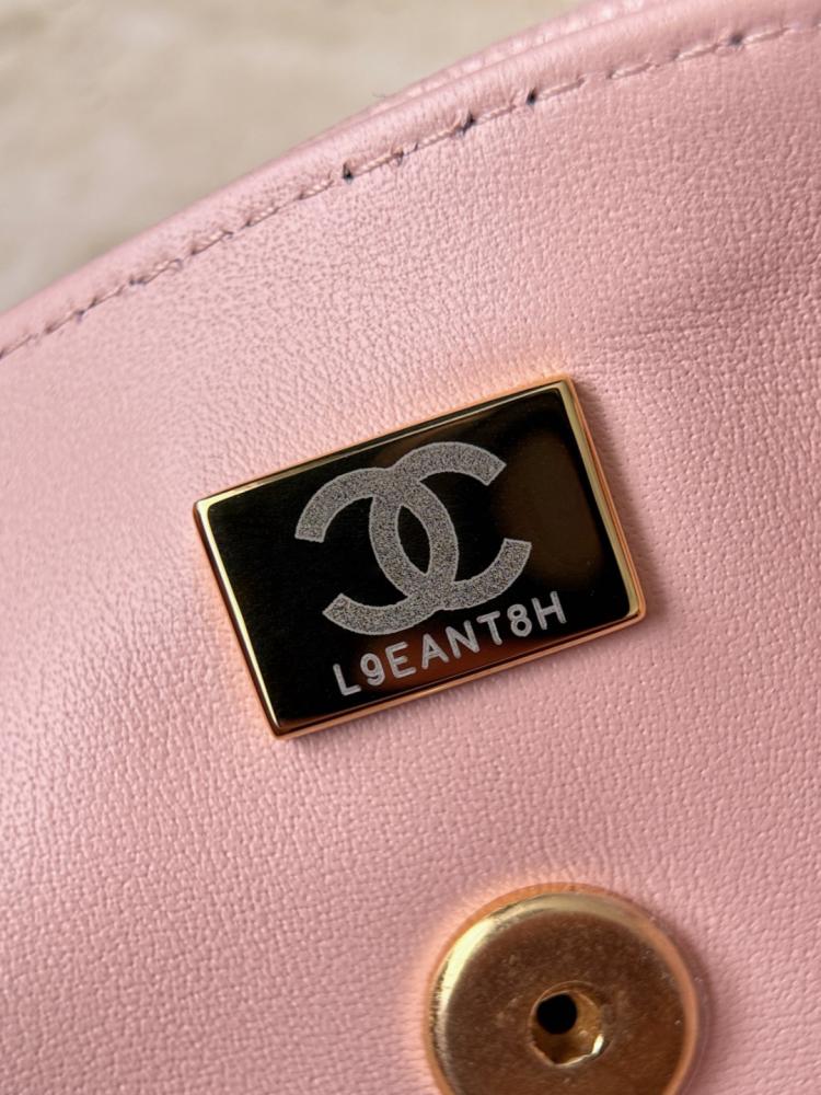 Chanel Preppy Coco Bowling Bag, Pink Patent Caviar Leather, Brushed Gold Hardware