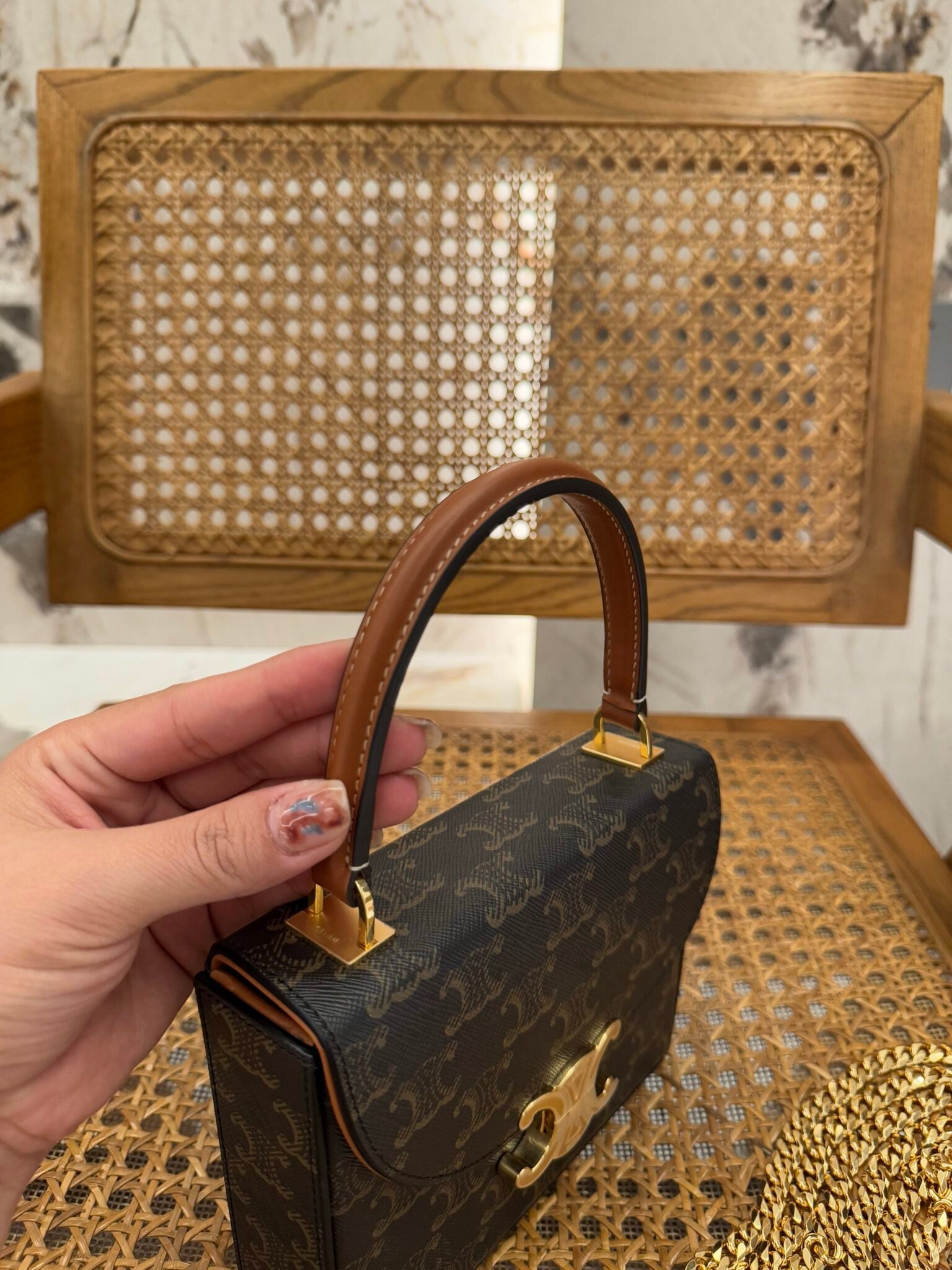 Celine Blandine 2025 Canvas and Calfskin 