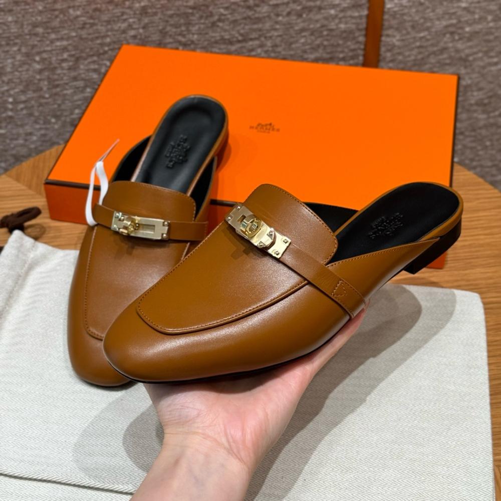 Hermès Oran Sandals Gray Argent