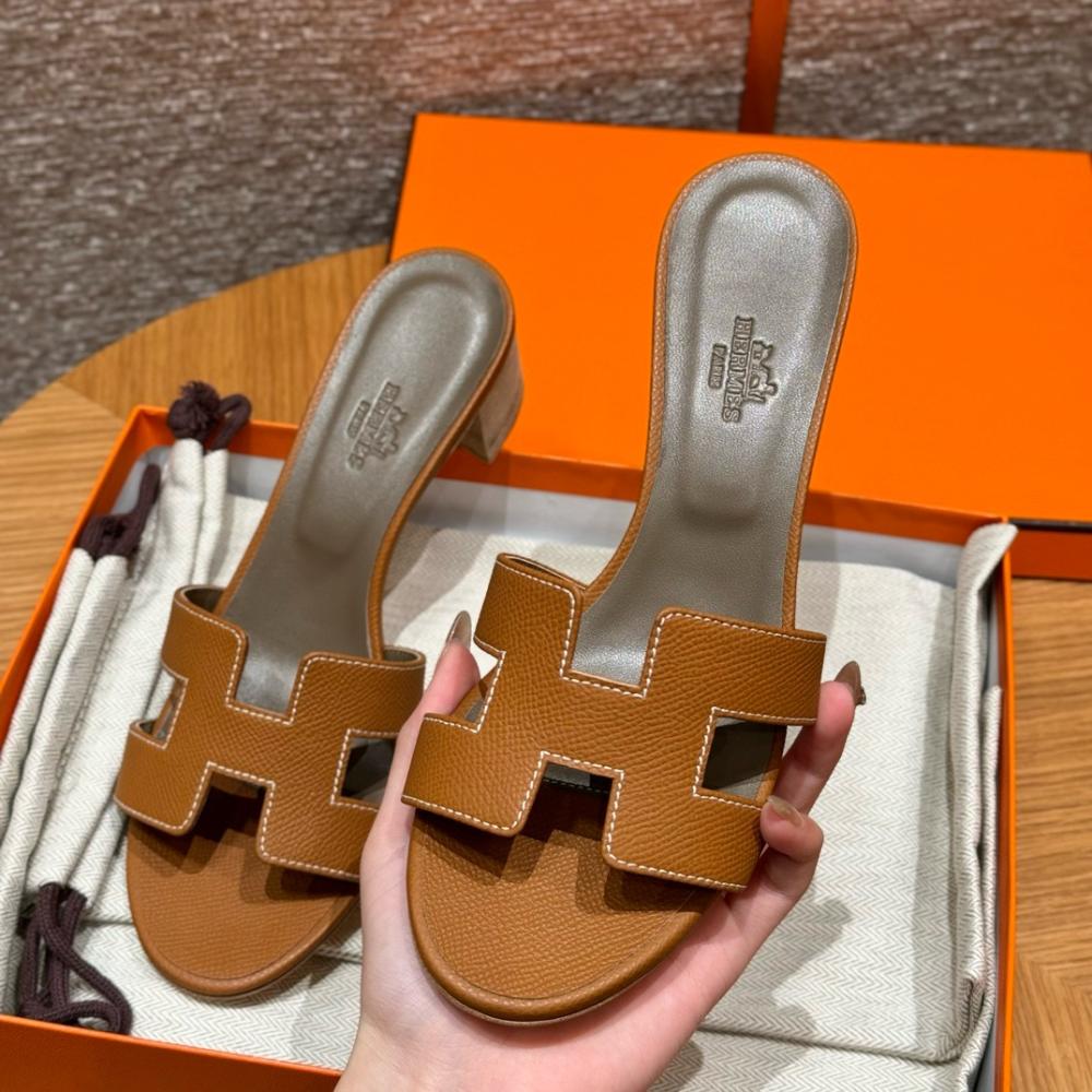 Hermès Oasis Sandals Black &amp; Argent Grey