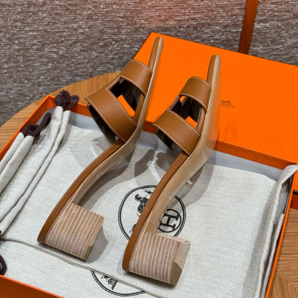 Hermès Oasis Sandals Black &amp; Argent Grey