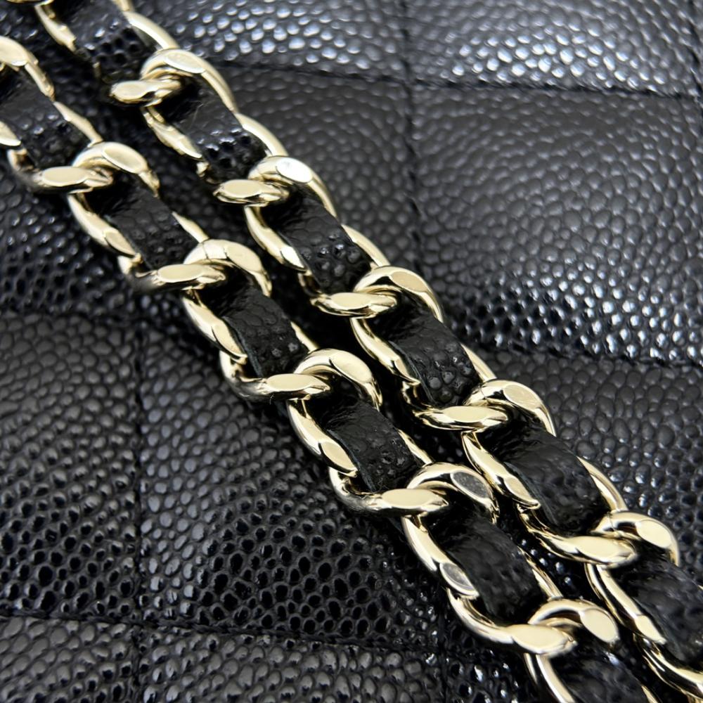 Chanel 25C Mini Zincirli Clutch Siyah Havyar LGHW - Glimmer of Luxury