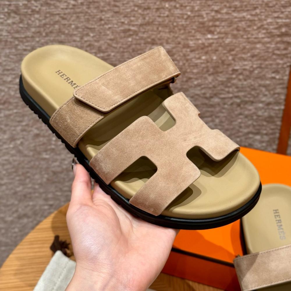 Hermès Chypre Sandalet - Kil Bej - Glimmer of Luxury