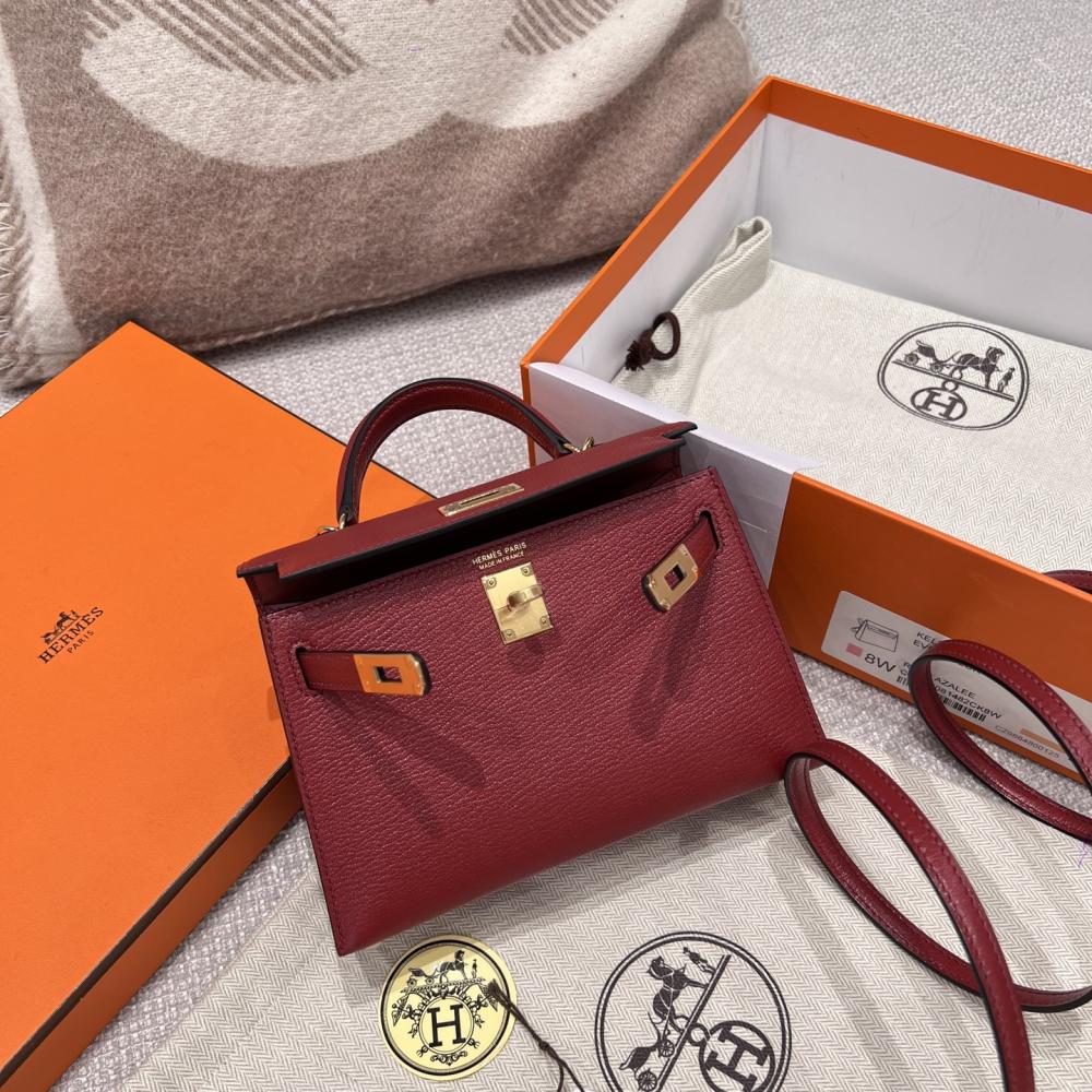 HERMES KELLY 20 MINI SELLIER ANEMONE EPSOM GOLD HARDWARE