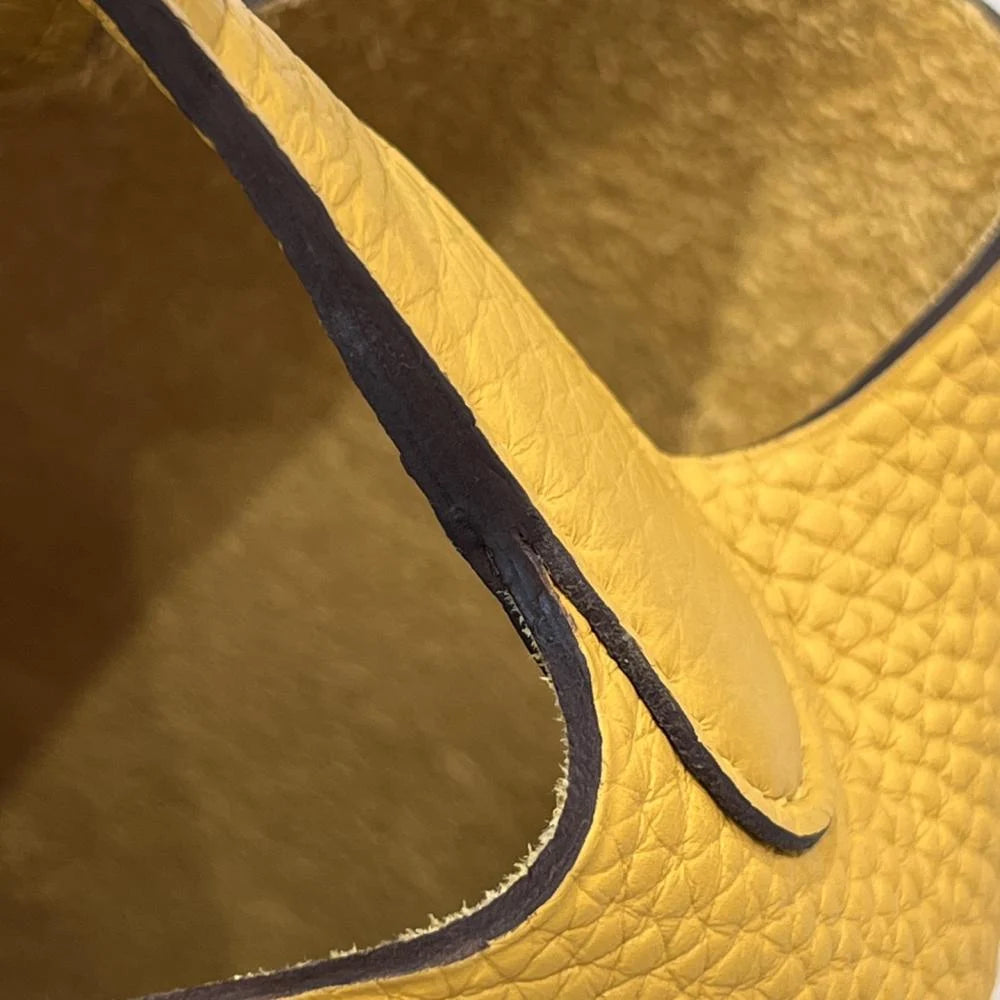 Hermès Picotin 18 Lock Clemence Leather Two-Tone Lime &amp; Nata Palladium Hardware (PHW)