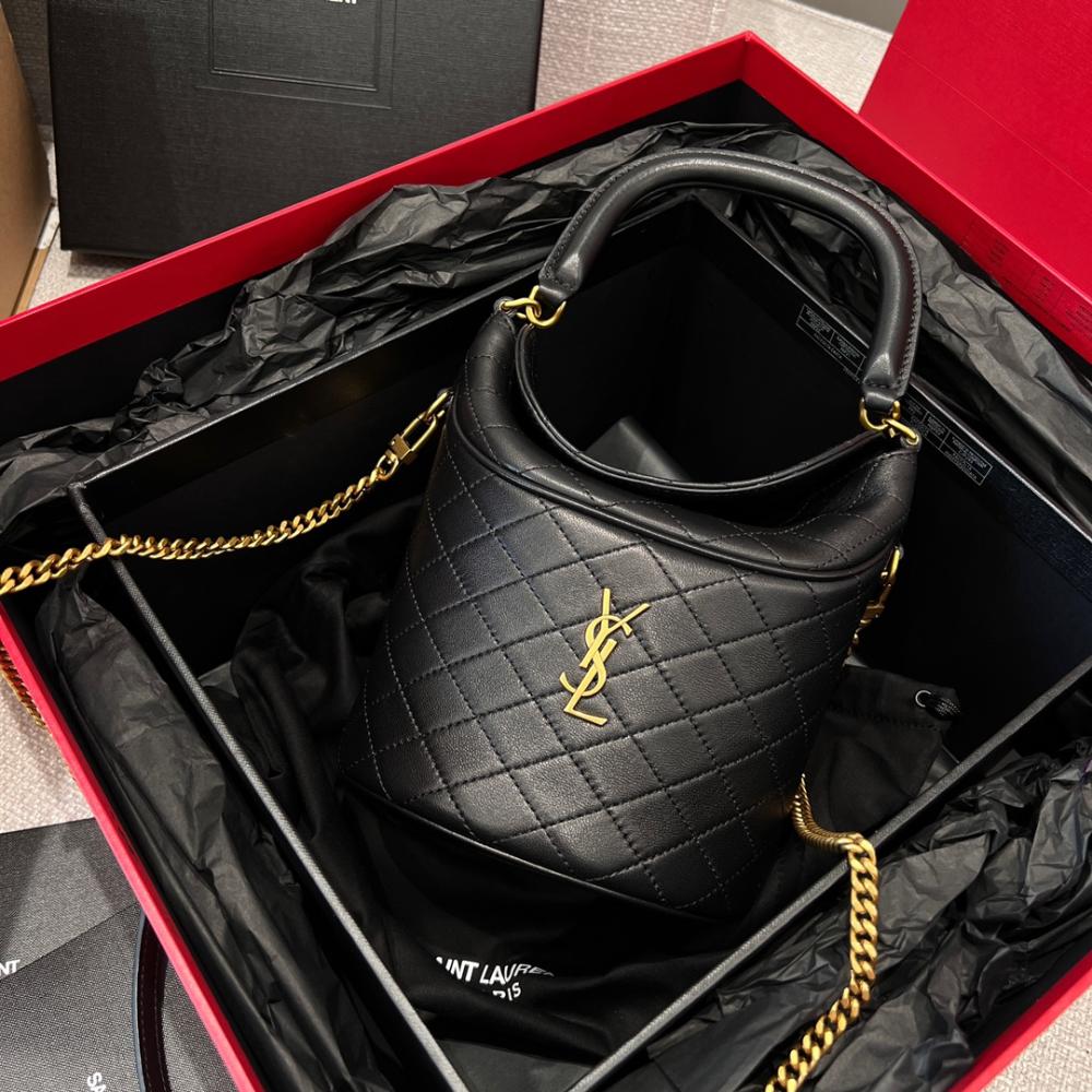 Saint Laurent GABY Lambskin Bucket Bag