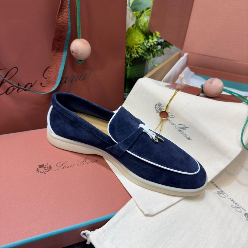 Loro Piana Yaz Büyüsü Yürüyüş Ayakkabısı - Lacivert - Glimmer of Luxury