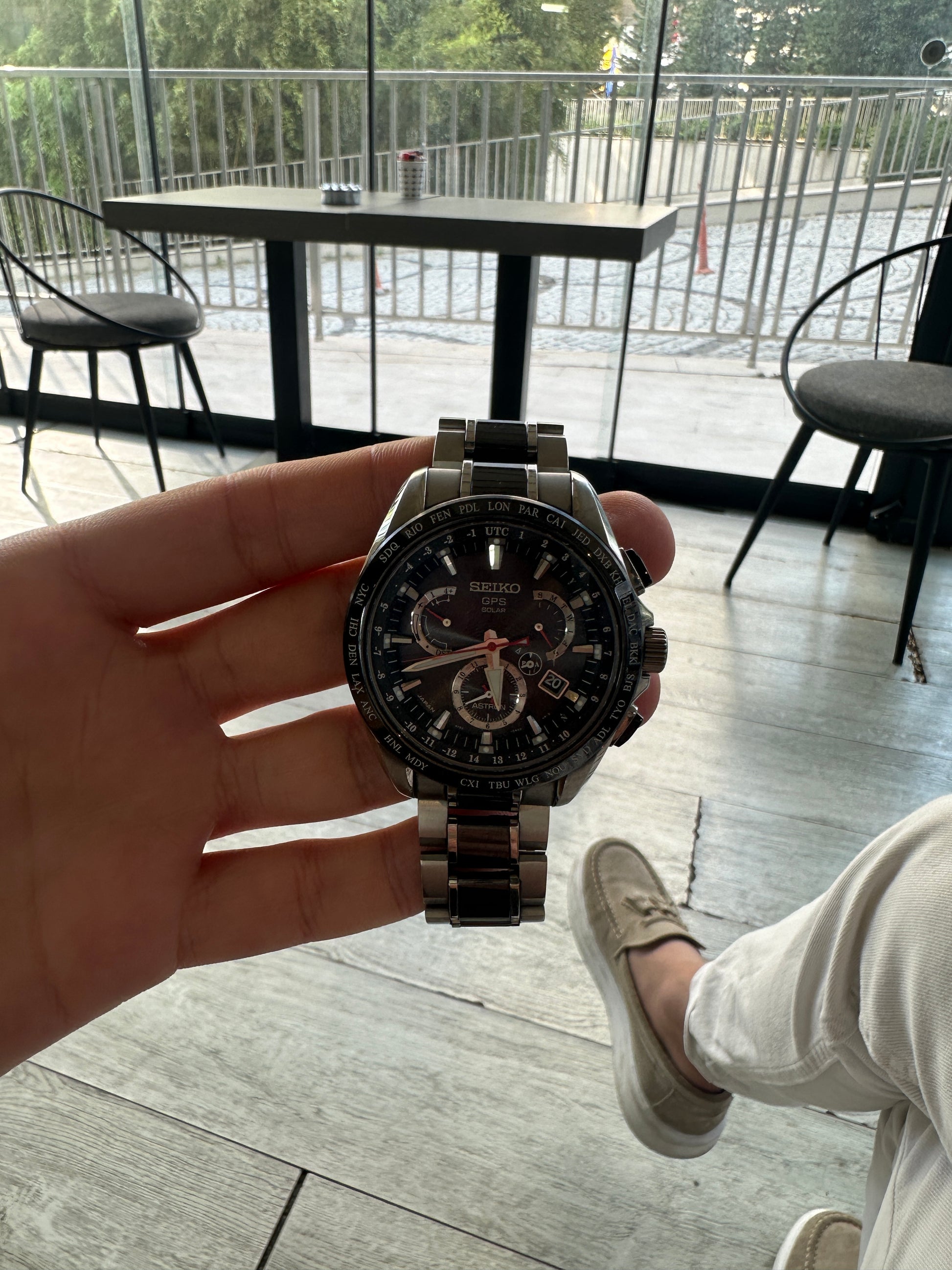 Seiko GPS Astron Solar Titanium Wristwatch