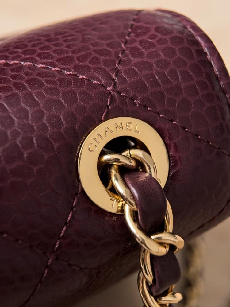 Chanel 26C Mini Classic Flap Bag – Burgundy Caviar Leather