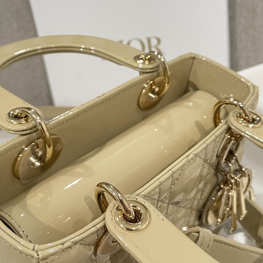 Dior Lady Küçük Cannage Dana Derisi Parlak Sarı