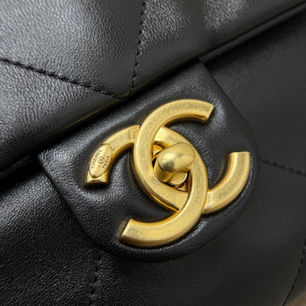 Chanel 25C Siyah Altın Bağcıklı Büyük Şanslı Çanta Toto - Glimmer of Luxury