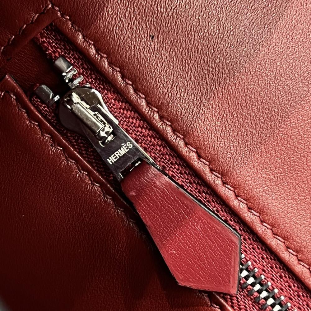 Hermes Constance 24 Burgundy Leather Box