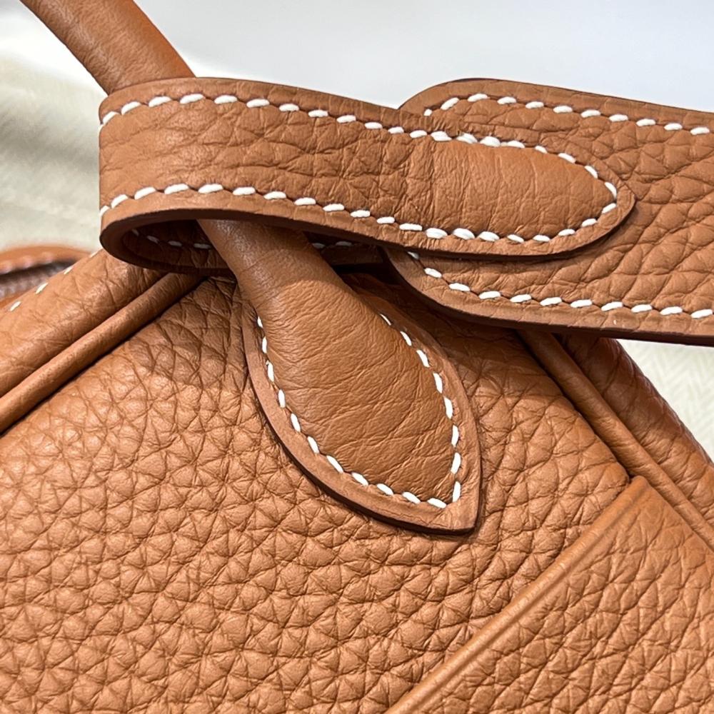 Hermēs Mini Lindy 20 Gold Clemence