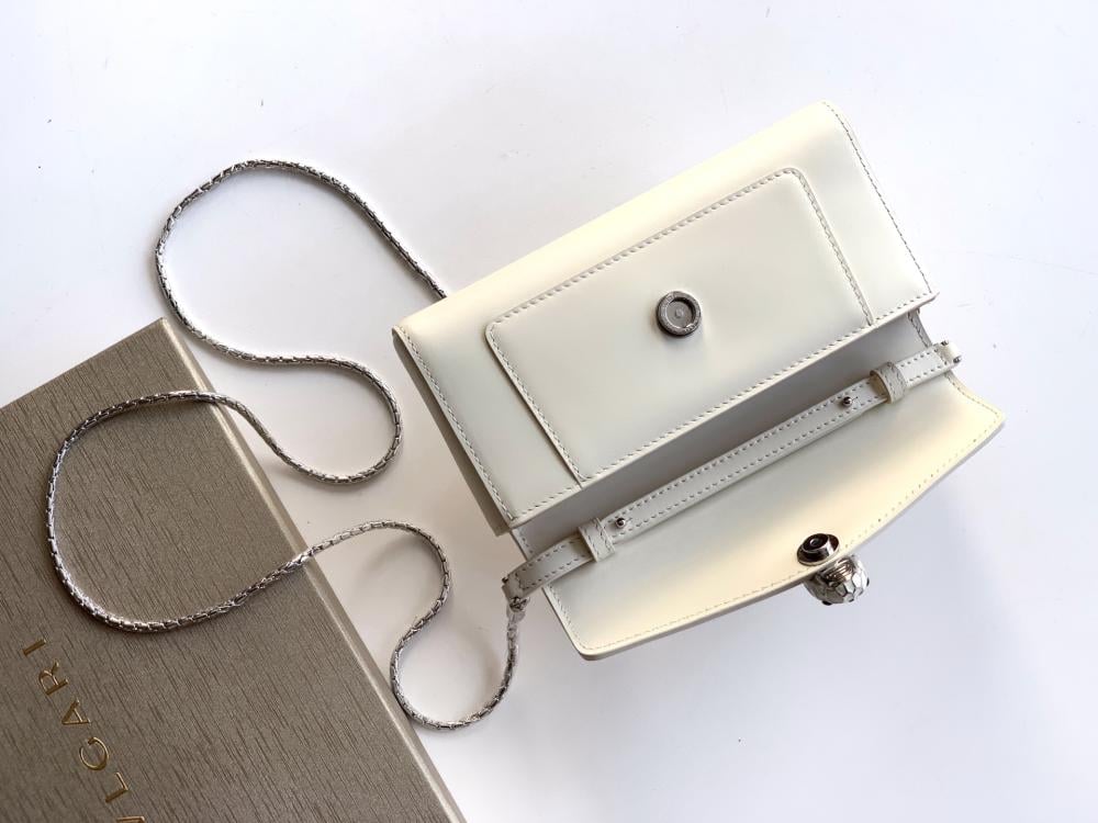 Bvlgari Serpenti Forever Leather Mini Bag – Ivory 