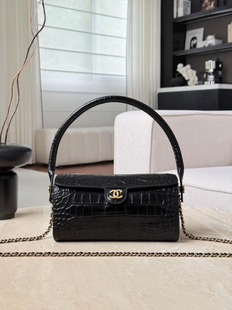 Chanel Zincirli Clutch Crocodile