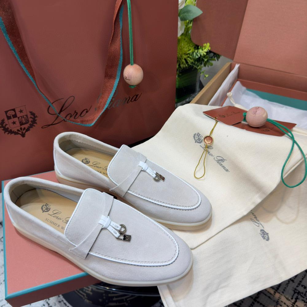 Loro Piana Yaz Büyüsü Yürüyüş Ayakkabısı - İnci Tozu (A760) - Glimmer of Luxury