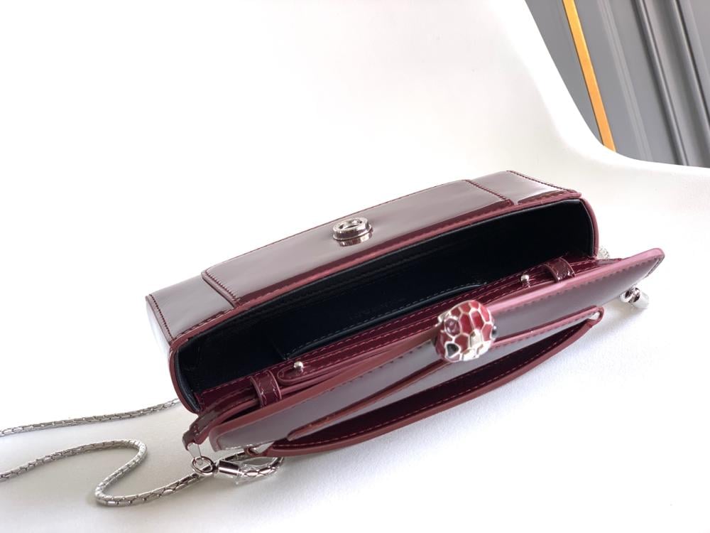 Bulgari Serpenti Forever Glossy Leather Mini Bag