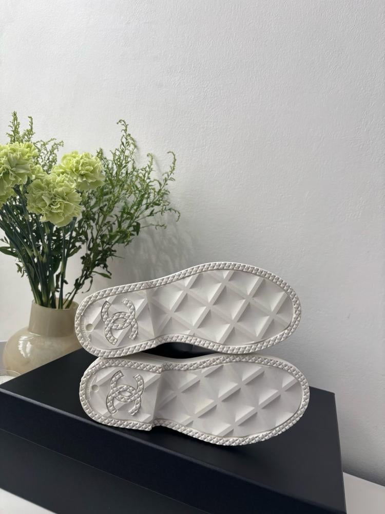 Chanel Rain Boots - Black/White