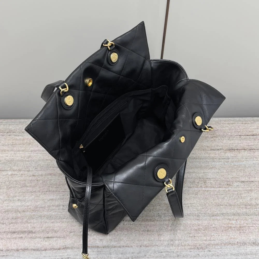 Chanel 25C Siyah Altın Bağcıklı Büyük Şanslı Çanta Toto - Glimmer of Luxury