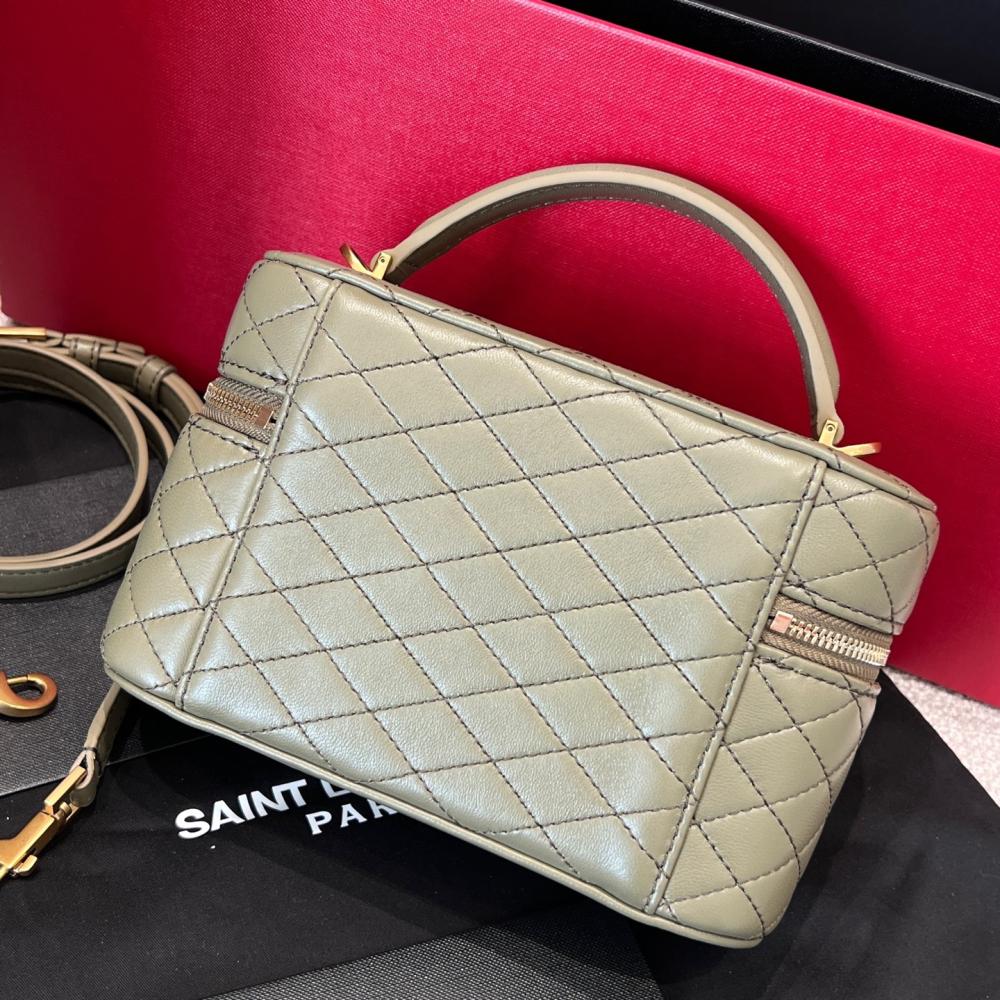 Saint Laurent Gaby Kuzu Derisinden Makyaj Çantası