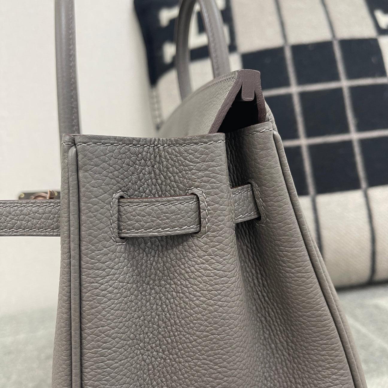 Hermès Birkin 25 Togo Deri Asfalt Gri Gül Altın Donanımlı (RGHW) - Glimmer of Luxury