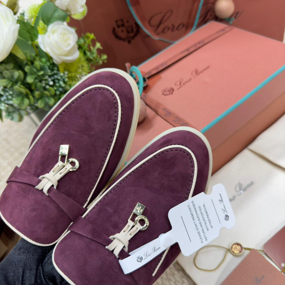 Loro Piana Yaz Büyüsü Yürüyüş Ayakkabısı - Azuki Fasulyesi - Glimmer of Luxury