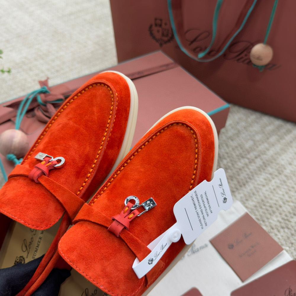 Loro Piana Yaz Büyüsü Yürüyüş Ayakkabısı - Pas Rengi - Glimmer of Luxury