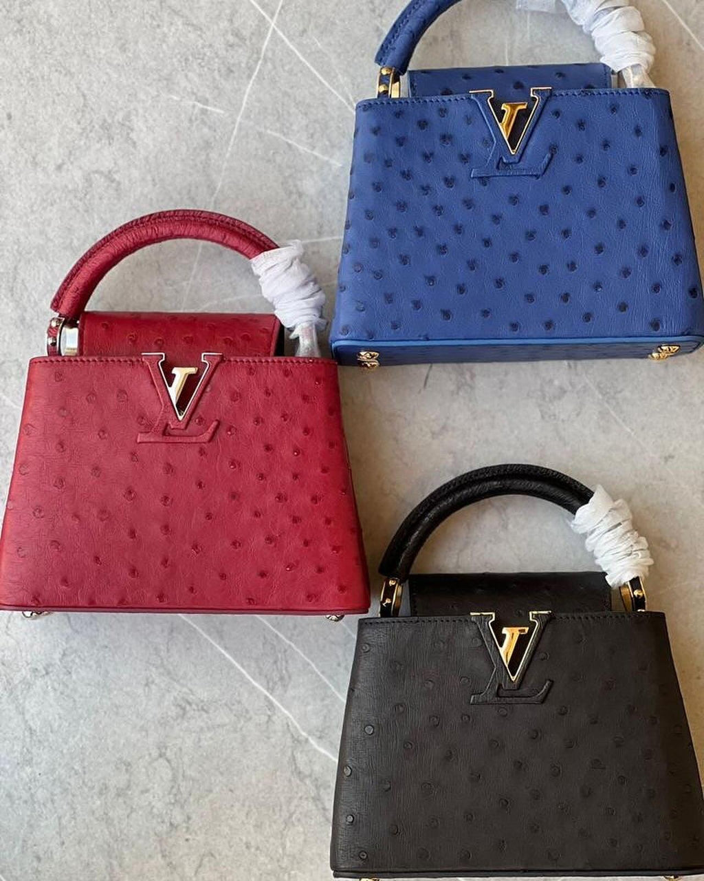 LV Capucines Deve Kuşu Derisi Çanta - Glimmer of Luxury